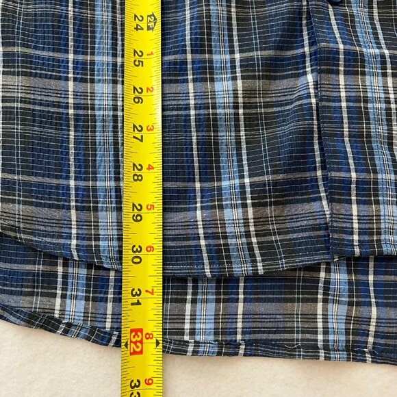 Bruno New York Men's Blue Plaid Button-Down Long Sleeve Shirt Size XL NWT - Picture 9 of 9